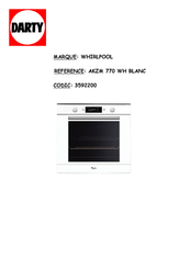 Whirlpool AKZM 770 WH Manuel D'utilisation Et D'entretien