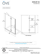 OVE SHELBY 36 667455 Mode D'emploi
