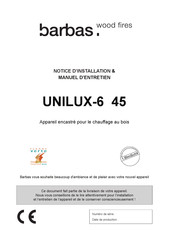 barbas UNILUX-6 45 Notice D'installation & Manuel D'entretien