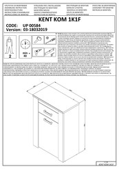 Dedeman KENT KOM 1K1F UP 00584 Instructions D'assemblage