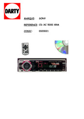 Sony CD-XC 5000 XRM Mode D'emploi