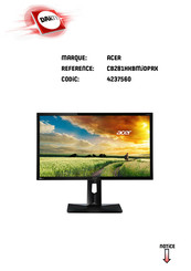 Acer CB281HKBMJDPRX Manuel De L'utilisateur