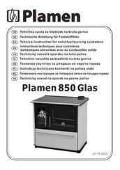 Plamen 850 Glas Instructions Techniques