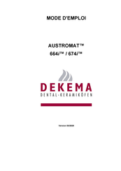 Dekema AUSTROMAT 674i Mode D'emploi