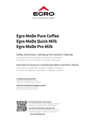 Egro MoDe Quick Milk Instructions D'installation