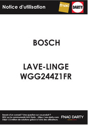 Bosch WGG244Z1FR Manuel D'utilisation Et Notice D'installation