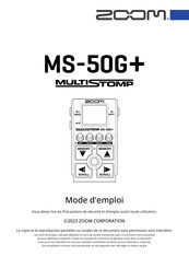 Zoom Multistomp MS-50G+ Mode D'emploi