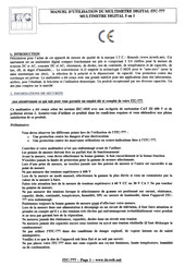 ITC 777 Manuel D'utilisation