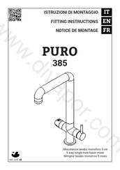 IB RUBINETTI PURO 385 PU385NP Notice De Montage