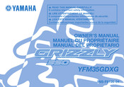 Yamaha YFM35GDXG Manuel Du Propriétaire