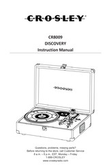 Crosley DISCOVERY CR8009 Manuel D'instructions