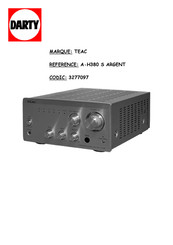 Teac A-H380 S Manuel Du Propriétaire