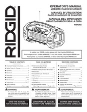 RIDGID R84085 Manuel D'utilisation