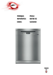 Miele G6730 SC Mode D'emploi