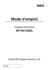 NEC NP-NC1503L Mode D'emploi