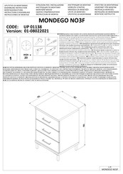 Forma Ideale MONDEGO NO3F UP 01138 Instructions D'assemblage