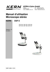 KERN Optics OSF 527 Manuel D'utilisation