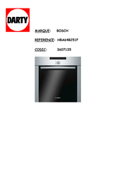 Bosch HBA64B251F Mode D'emploi