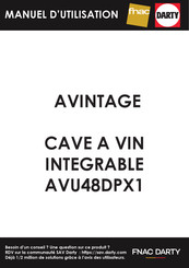 Avintage AVU54TDZX1 Notice D'utilisation