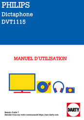 Philips VOICE TRACER DVT1115 Manuel De L'utilisateur