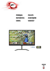 Philips 246E7QDAB Manuel D'utilisation