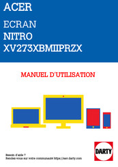 Acer Nitro XV273XBMIIPRZX Guide D'utilisation