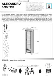 Forte ALEXANDRIA AXDV711R Notice De Montage