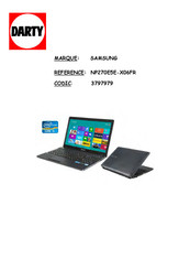 Samsung NP270E5E-X06FR Guide De L'utilisateur