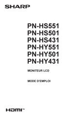 Sharp PN-HY551 Mode D'emploi