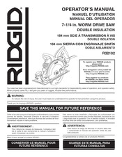 RIDGID R32102 Manuel D'utilisation