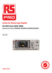 RS Pro 2010450 Guide De Démarrage Rapide