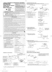 Hitachi RAD-25QPB Manuel D'installation