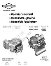 Briggs & Stratton Vanguard 61E600 Manuel De L'opérateur