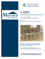 Monarch Specialties I 1029 Instructions D'assemblage