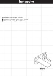 Hansgrohe PuraVida 150851 Série Instructions De Montage / Mode D'emploi / Garantie