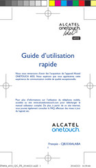 Alcatel 6032 Guide D'utilisation Rapide