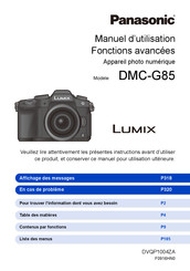 Panasonic LUMIX DMC-G85 Manuel D'utilisation