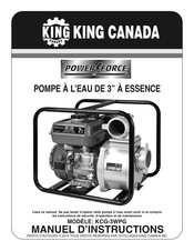 King Canada POWER FORCE KCG-2WPG Manuel D'instructions