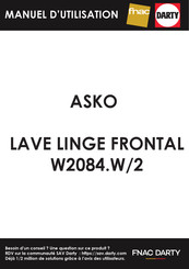 Asko W2084.W Notice D'utilisation