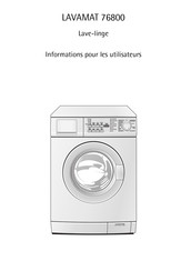 AEG LAVAMAT 76800 Informations Pour Les Utilisateurs