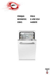 Miele G 4782 Mode D'emploi