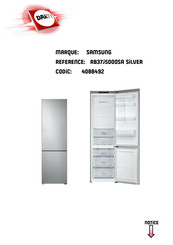 Samsung RB37J5000SA Mode D'emploi