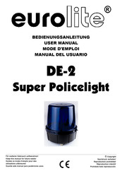 EuroLite DE-2 Super Policelight Mode D'emploi