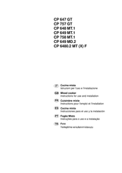 Indesit CP 757 GT Instructions Pour L'emploi Et L'installation