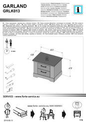 Forte GARLAND GRLK013 Notice De Montage