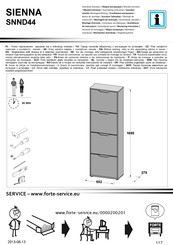 Forte SIENNA SNND44 Notice De Montage