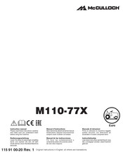 Mcculloch M110-77X Manuel D'instructions