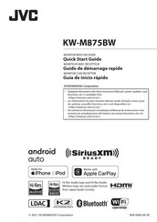 JVC KW-M875BW Guide De Démarrage Rapide