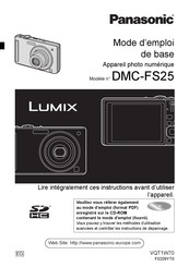 Panasonic Lumix DMC-FS25 Mode D'emploi