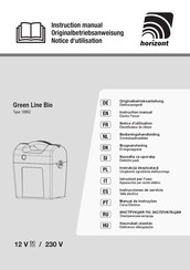 Horizont Green Line Bio Notice D'utilisation